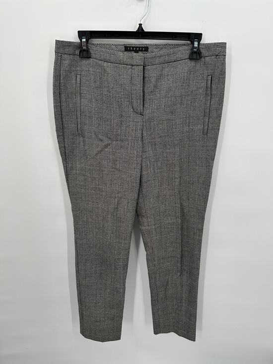 Theory Pants - THEORY Black & White Wool Blend Straight Leg Dress Pant Trouser // 6